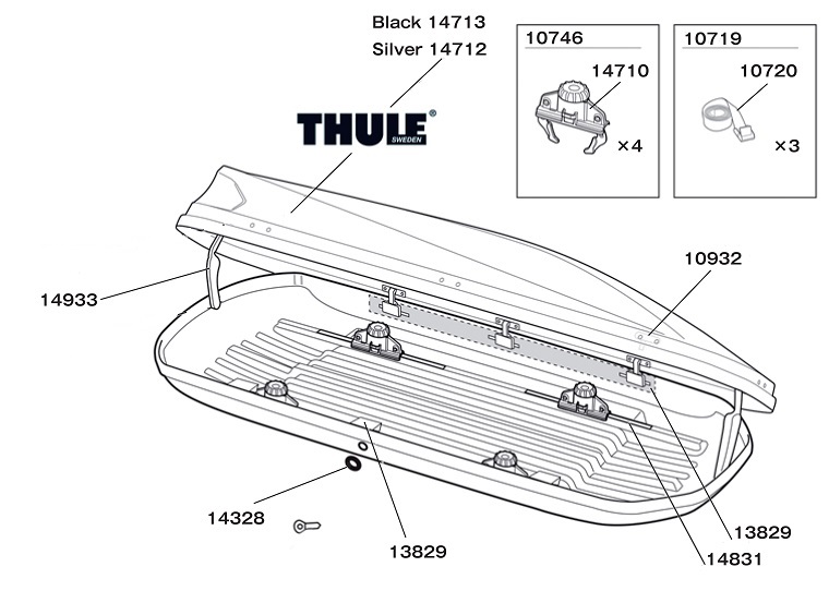 Thule touring 100/200/600/700/780
